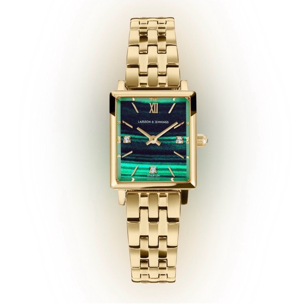Larsson And Jennings NWT Boyfriend Mini Elevate 31mm Gold/Green Ladies Watch